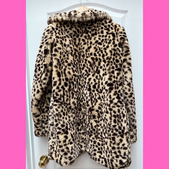 Me Jane Animal Print Faux Fur Coat Size Small - Picture 2 of 3